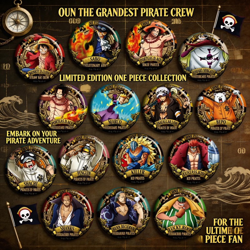 Anime Merchandise Types - Pin de Anime ONEPIECE Tipo C,