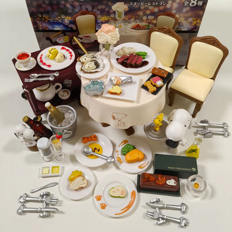 Figure Display Box - Re-ment Snoopy Restaurant American Sweets Shop