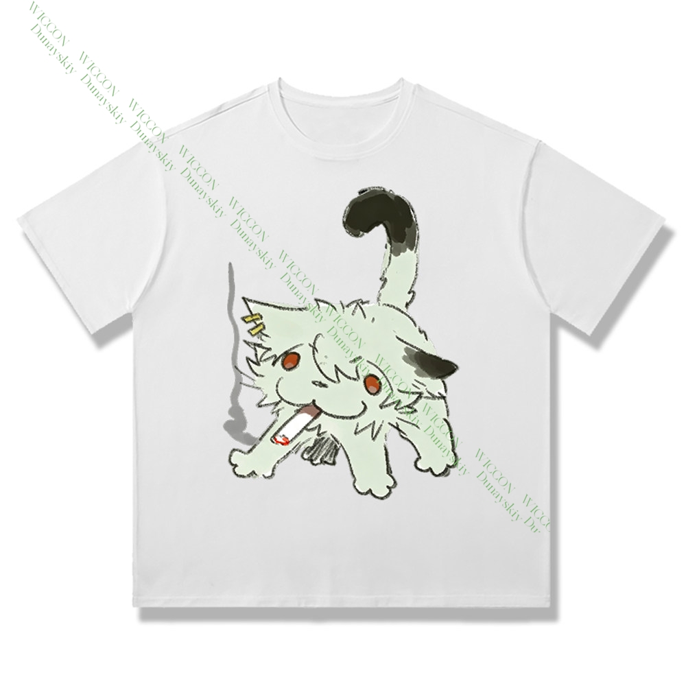 Camiseta de Algodão Chainsmoke - Anime Merchandise T-Shirts avaliação e preço