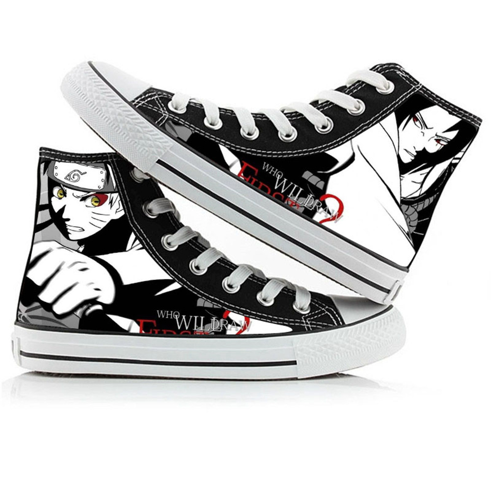 Tênis de Lona Cano Alto Estamp - Anime Merchandise Canada avaliação e preço
