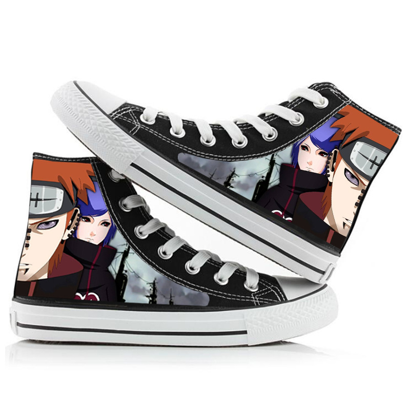 Tênis de Lona Cano Alto Estamp - Anime Merchandise Canada avaliação e preço