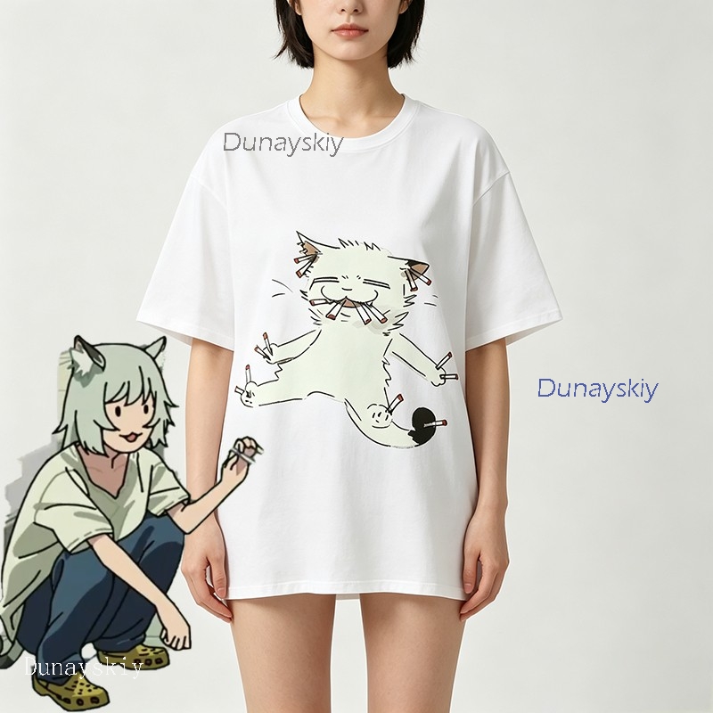 Camiseta de Algodão com Estamp - Anime Merchandise T-Shirts avaliação e preço