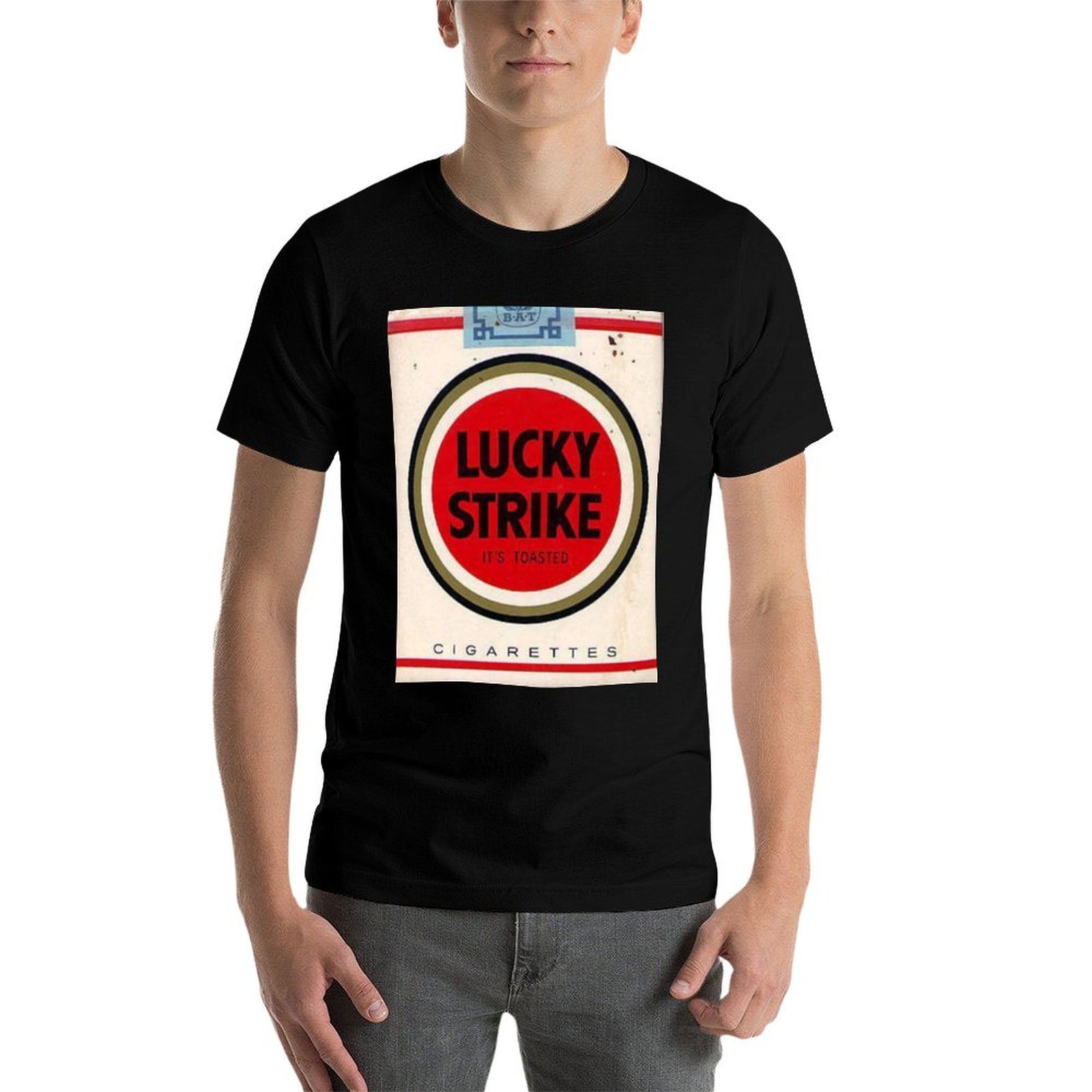 Camiseta masculina Lucky Strik - Anime Merchandise T-Shirts avaliação e preço