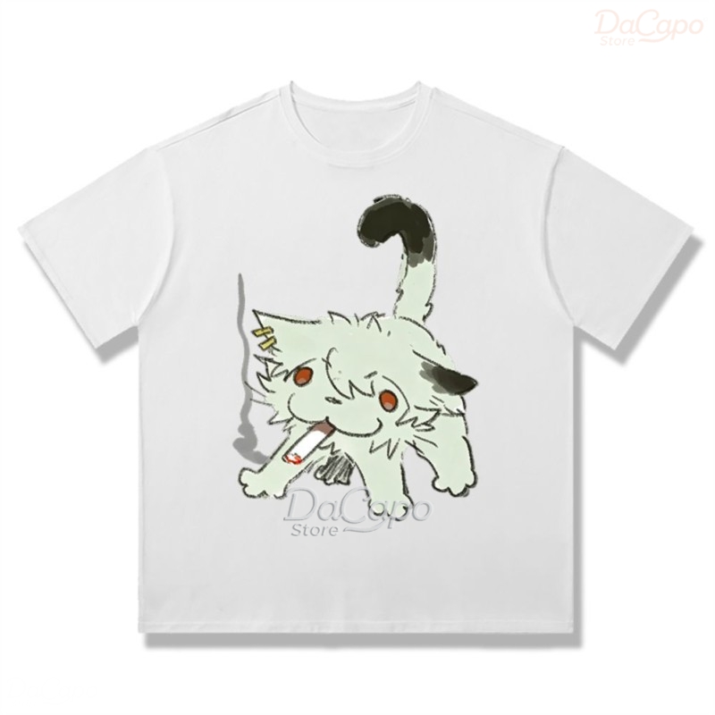 Camiseta Casual de Algodão Cha - Anime Merchandise T-Shirts avaliação e preço