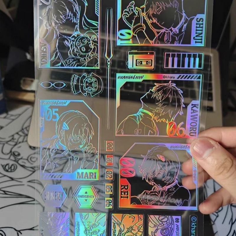 Adesivo laser eva shinji rei a - Evangelion Anime Merchandise avaliação e preço